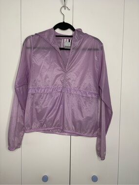 Nike Girls' Paneled Hooded FZ Rain Jacket M 10-12 purple
